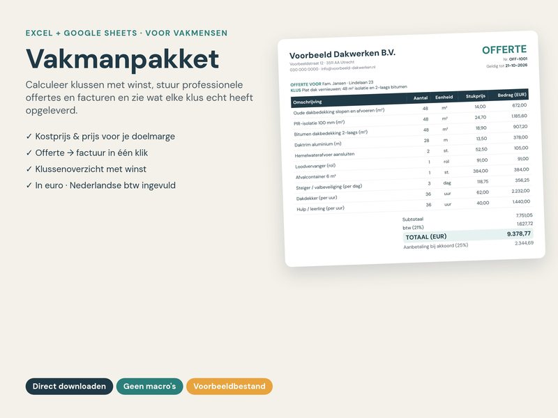 Vakmanpakket